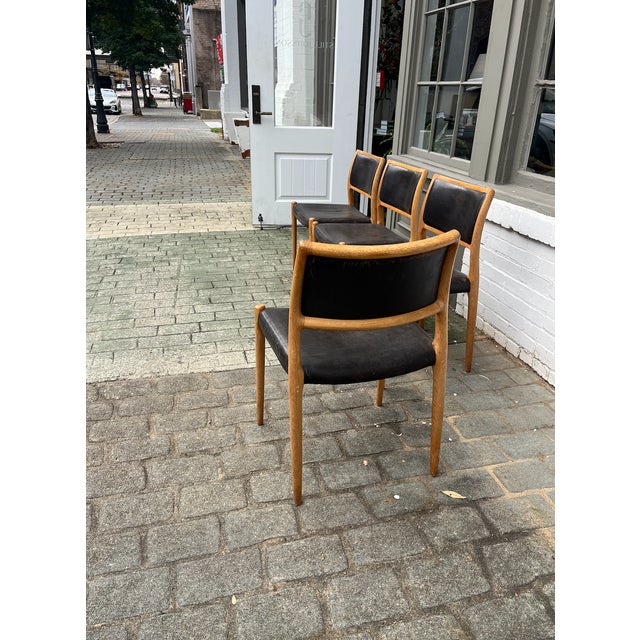 Set of 4 Niels Moller Model 80 Dining Chairs, 1970s For Sale - Image 9 of 11