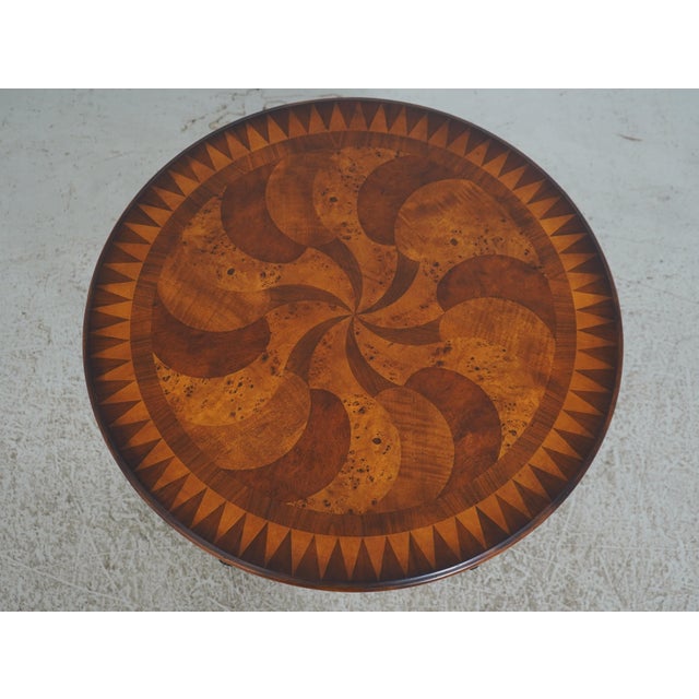 Theodore Alexander Burl Wood Swirling Teardrops Center Table For Sale In Philadelphia - Image 6 of 18