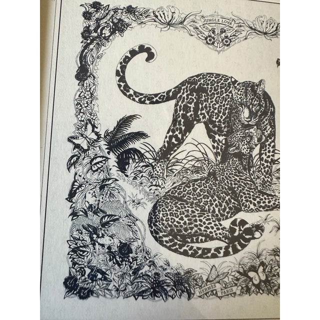 Hermès Hermes Cheetah Leppard Animal Hermes 2006 Collection Authentic Original Hermès Scarf Art Advertisement Lithograph Featuring Hermès Cougar For Sale - Image 4 of 10