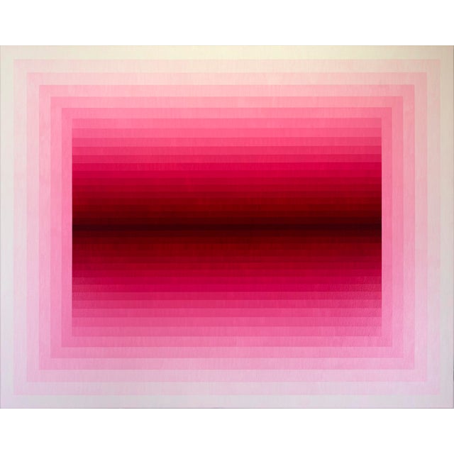 2020s Contemporary Abstract Acrylic on Canvas "Adjusted Light (Rose Madder / Deep Rose Madder)" by Andy Harwood For Sale - Image 5 of 5