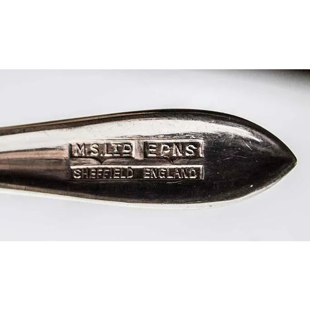 Set of 8 Sheffield Dessert/Pastry forks. Marked "MS Ltd, EPNS, Sheffield England". Measure 5" long.