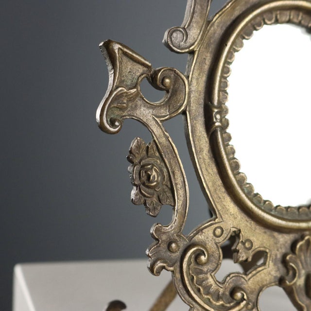 Small Bronze Table Mirror For Sale - Image 5 of 9