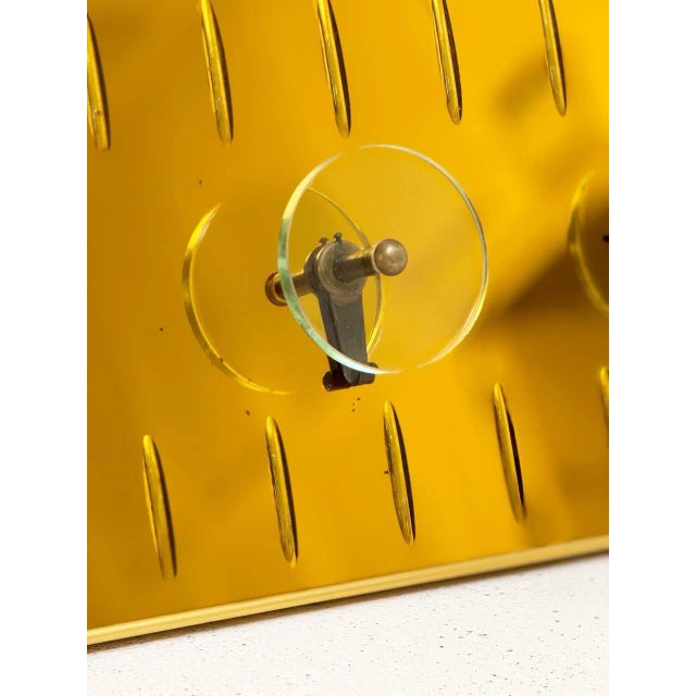Glass Wall-Mounted Coat Rack from Cristal Art, Turin, 1950s For Sale - Image 3 of 7
