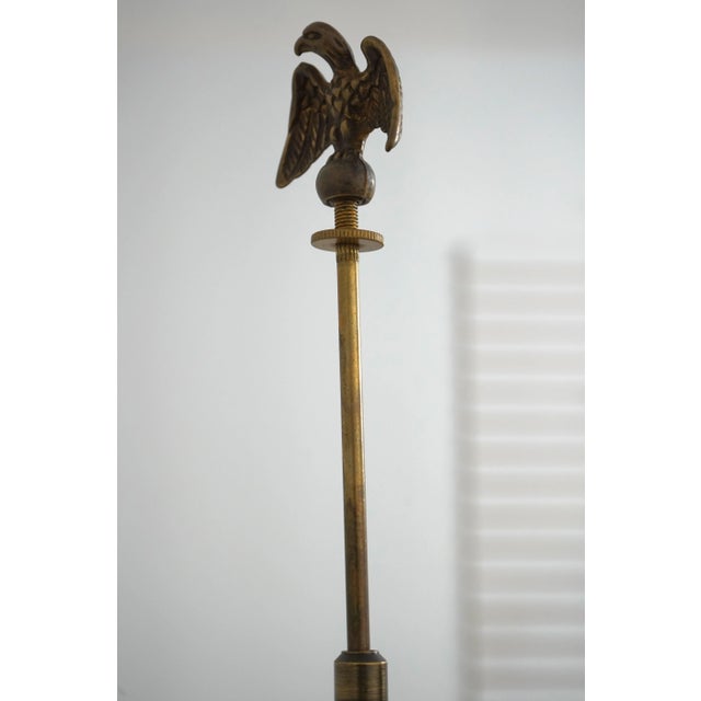 Vintage Brass & Zinc Weather Vane Converted to Lamp For Sale - Image 10 of 12