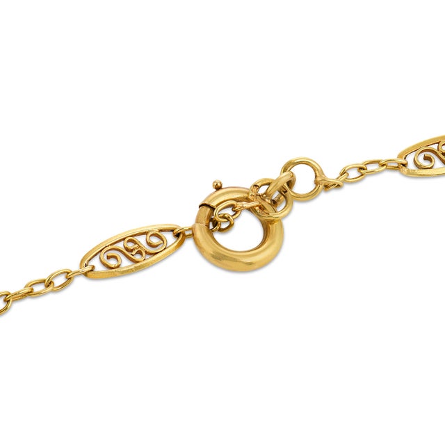 19th Century Victorian 18k Yellow Gold Chain Necklace For Sale In Los Angeles - Image 6 of 6