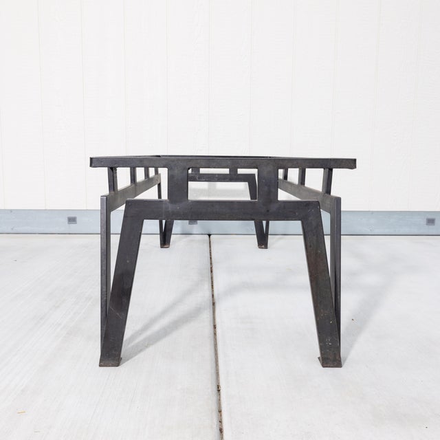 1940s 1950s Walter Lamb for Pacific Iron Architectural Coffee Table Frame, Attributed For Sale - Image 5 of 10