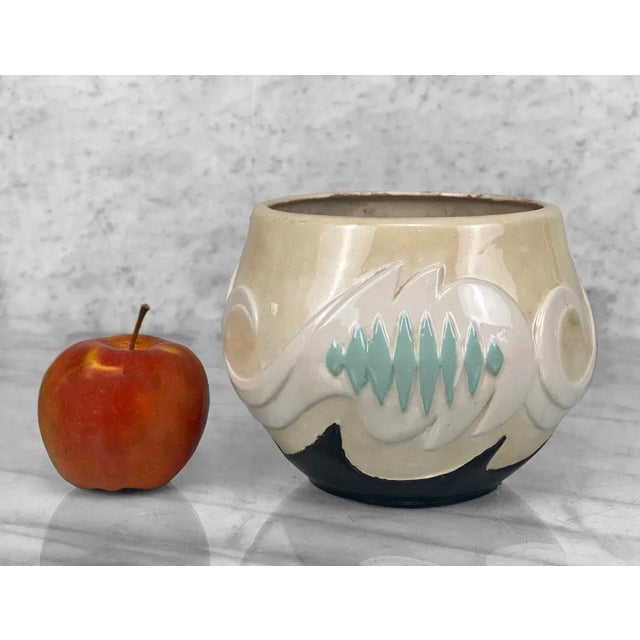 Vintage Southwestern Pottery Porcelain Indoor Jardiniere Planter, c.1979 - Pairs Nicely with Many Mid-Century Inspired...