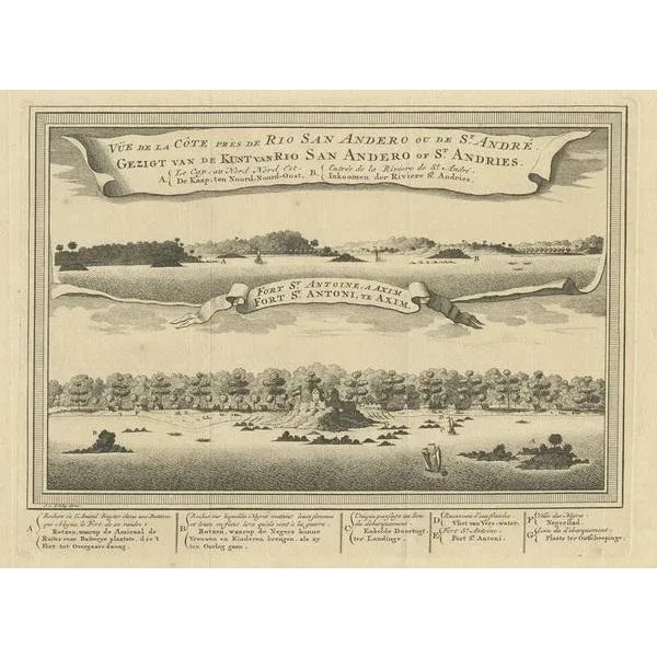 Mid 18th Century Fort on the Ivory Coast and Axim, 1748, Paper For Sale - Image 5 of 6