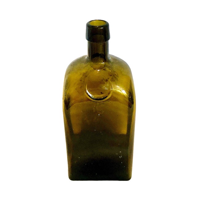 When filled, this classic "black glass" piece, must have brought happiness to somebody, as it is an antique case gin...