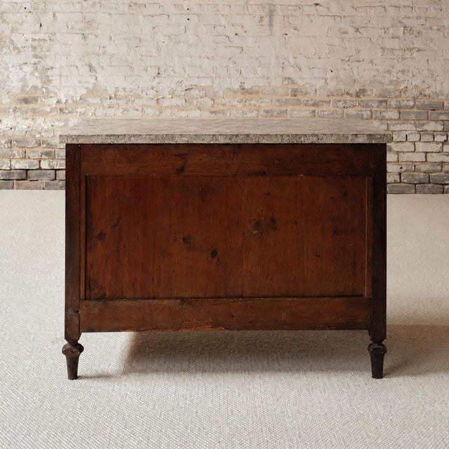 17th Century Late 17th Century French Empire Cherry Wood Commode With Marble Top For Sale - Image 5 of 16