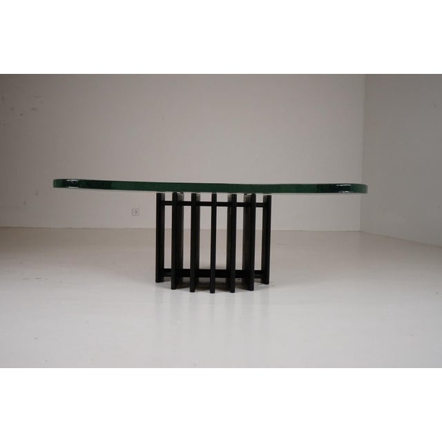 Brutalist Coffee Table with Cast Glass Top by Heinz Lilienthal, 1980s For Sale - Image 4 of 10