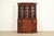 Baker Furniture Style Georgian Flame Mahogany Breakfront Bookcase Cabinet With Drop Front Secretary Desk For Sale - Image 16 of 16