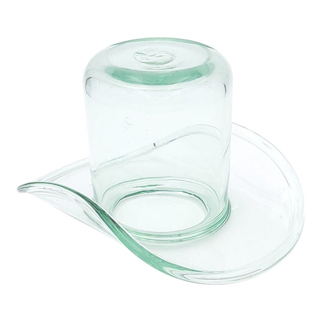 Victorian Glass Top Hat, England Circa 1880 For Sale