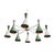 Spanish White and Green Lacquered Suspension Lamp For Sale - Image 6 of 6