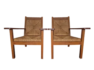 Set of Worpsweder Armchairs by Willi Ohler, 1920s