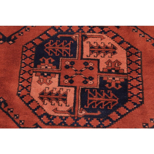 Tribal Tribal Kargahi Rust/Blue Wool Rug - 6'11'' X 10'2'' For Sale - Image 3 of 9