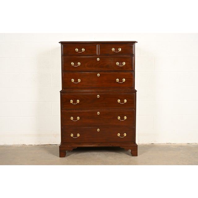Harden Furniture Georgian Solid Cherry Wood Highboy Dresser For Sale - Image 11 of 11