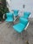 1970s 1970s Collection of Blue Leather and Chrome Chairs For Sale - Image 5 of 7