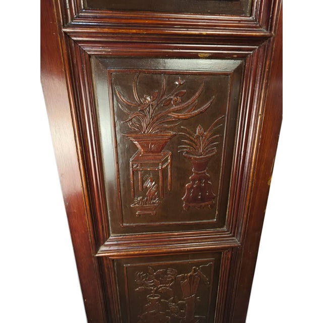 Antique 19th-Century Qing Dynasty Carved Hardwood/Elmwood "Scholar's Objects" Architectural Panel For Sale In Austin - Image 6 of 16