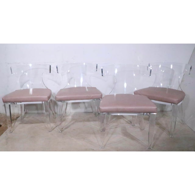 Set of Four Lucite Dining Chairs by Safavieh Couture For Sale - Image 14 of 17