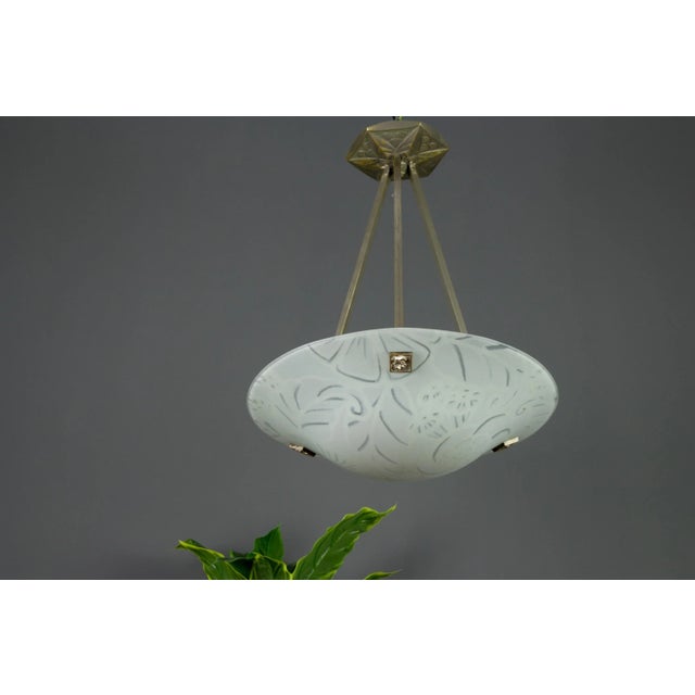 Chandelier from Maxonade Verrier D’Art, 1920s For Sale - Image 11 of 18