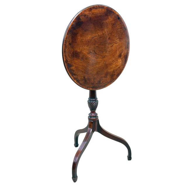 Wood 18th Century Georgian Mahogany Wine Table Kettle Stand, 1785 For Sale - Image 7 of 13