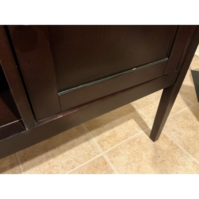 Levin Furniture Transitional Espresso Wood Wine Buffet & Bar Cabinet For Sale - Image 13 of 17