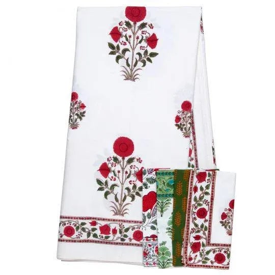 Contemporary Amaya 12-Seat Red Tablecloth For Sale - Image 3 of 6