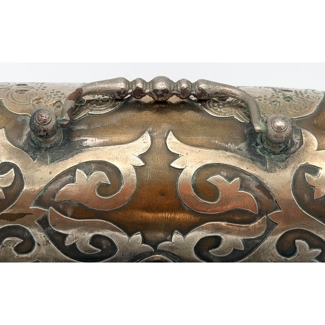 Metal Antique 19th Century Silver Overlay "Teremok" Casket / Jewelry Box For Sale - Image 7 of 8