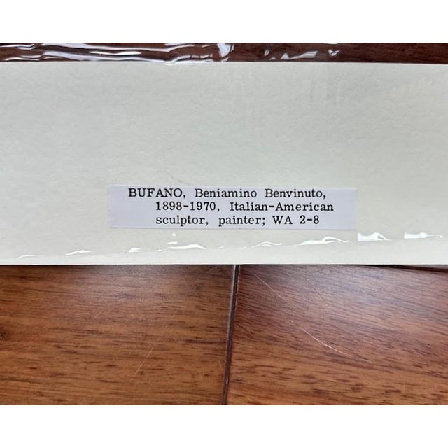 Mid 20th Century Vintage Lithograph, Unframed by Beniamino Benevenuto Bufano For Sale - Image 5 of 7