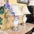 Vintage Pair of Neoclassical Trophy Urn Table Lamps in White Crackle Glaze – Made in Usa For Sale - Image 9 of 18
