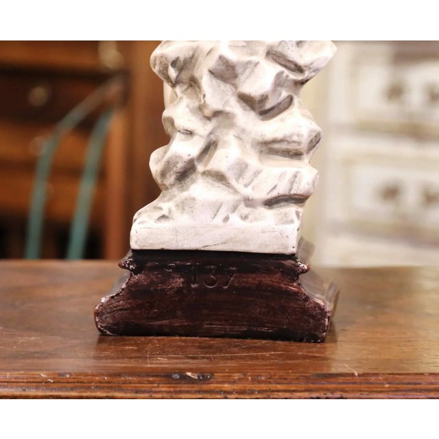 White 19th Century French Polychrome Plaster Figure of a Child After Donatello For Sale - Image 8 of 10