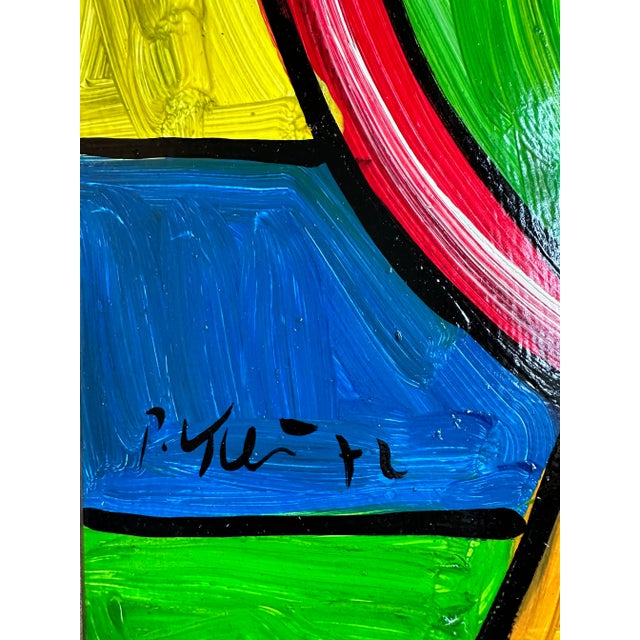 Abstract Picasso Style Painting by Peter Keil, 1972 For Sale - Image 3 of 6