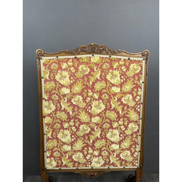 19th Century Wooden Fireplace Screen with Tapestry For Sale - Image 4 of 11