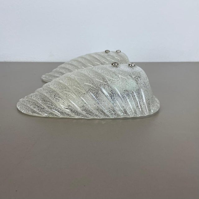 Murano Bubble Ice Glass Wall Sconces, Germany, 1980s, Set of 2 For Sale - Image 17 of 18