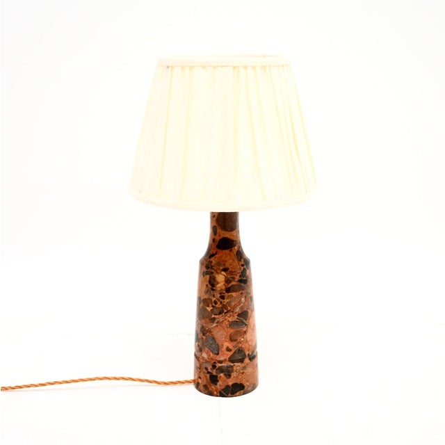 A superb vintage Italian terrazzo marble table lamp, dating from around the 1970’s. This is of outstanding quality, it is...