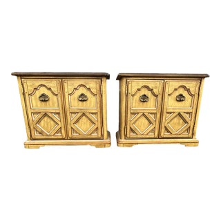 Stanley Furniture Iconic 1960s Olé! Collection Spanish Revival Nightstands or Side Tables - a Pair For Sale