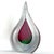 Signed Art Glass Sommerso Teardrop Sculpture Paperweight, Red & Green Encased Glass For Sale In Raleigh - Image 6 of 6