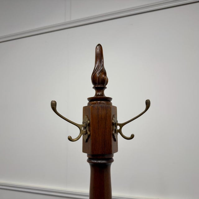 English Teak Coat Rack For Sale - Image 5 of 12