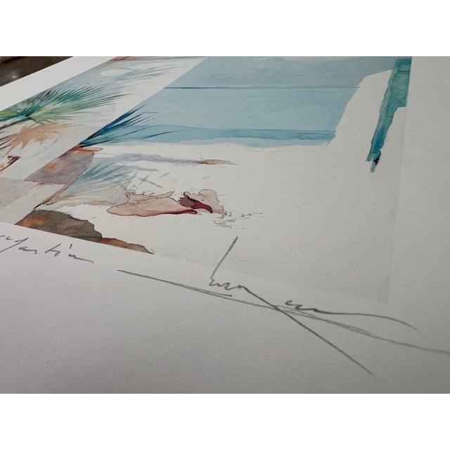 Coastal Antoine Chapon Signed Giclée “Shadows in Grand Case” – Caribbean Coastal Watercolor For Sale - Image 3 of 6