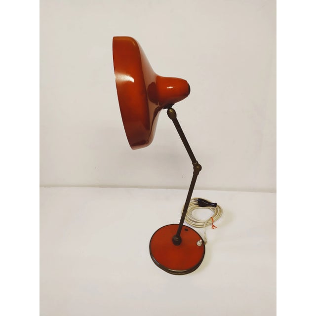 Vintage Red Table Lamp from Arredoluce, 1950s For Sale - Image 3 of 5