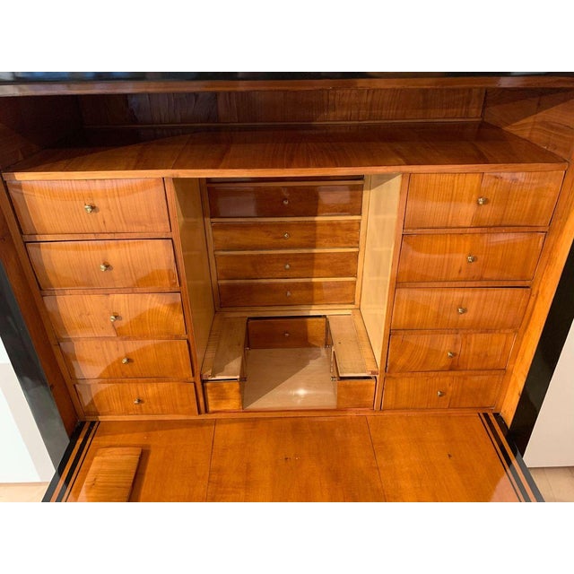 Secretary in Cherry Veneer, South Germany, 1820s For Sale - Image 10 of 18