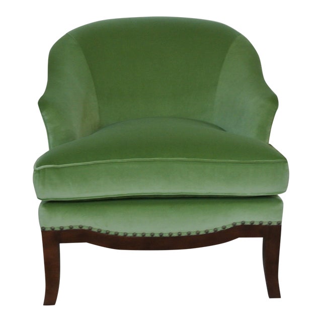 Green Velvet Accent Chair Chairish