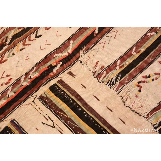 Textile Long And Narrow Tribal Vintage Moroccan Kilim Rug For Sale - Image 7 of 7