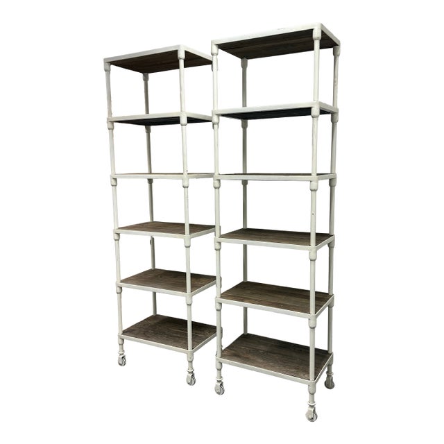 Luay Al-Rawi for Restoration Hardware Dutch Industrial Narrow Single Shelving, Pair For Sale