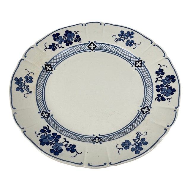 Round Jane Model Platter from KG Lunéville, 1890s For Sale