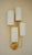 Elevation 4 Wall Sconces in Patinated Gold Metal and White Shades by Aymeric Lefort, Set of 2 For Sale - Image 10 of 18