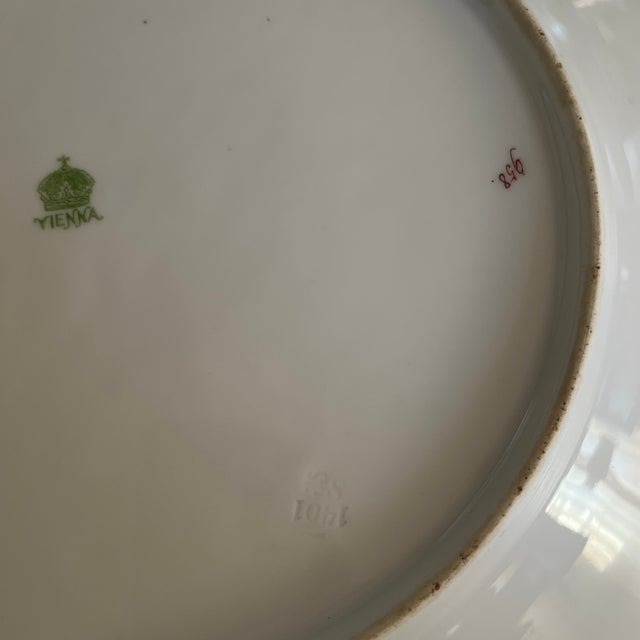 Antique Vienna Cabinet Plate Features Courting Couple For Sale - Image 10 of 10