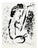 Marc Chagall, The Artist in Front of his Picture, 1960, Lithograph For Sale