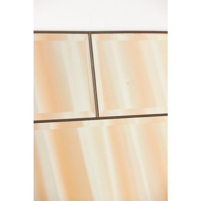 Large Brass-Edged Wall Mirror, 1960s, in Very Good conditions. Designed 1960 to 1969